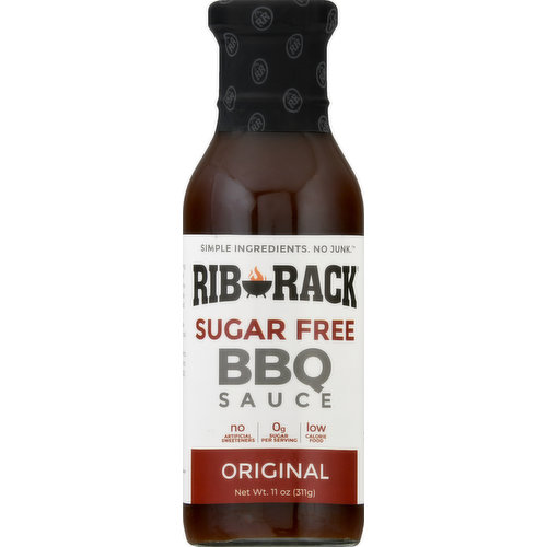 Rib Rack BBQ Sauce, Sugar Free, Original