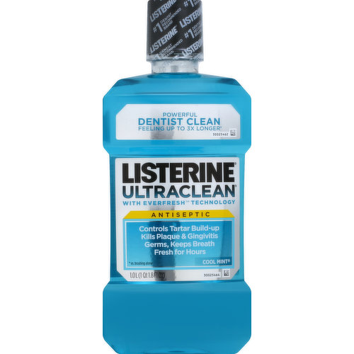 Listerine Antiseptic, with Everfresh Technology, Ultraclean, Cool Mint