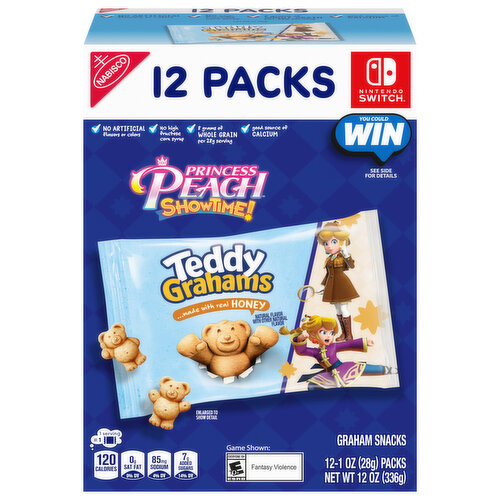 Teddy Grahams Graham Snacks, 12 Packs