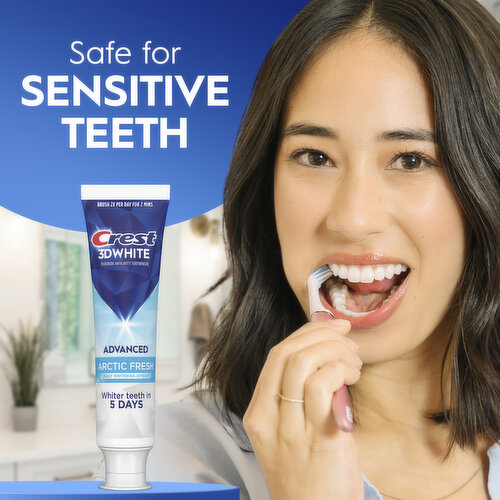 Crest 3D White Advanced Toothpaste, Arctic Fresh, Pack of 2