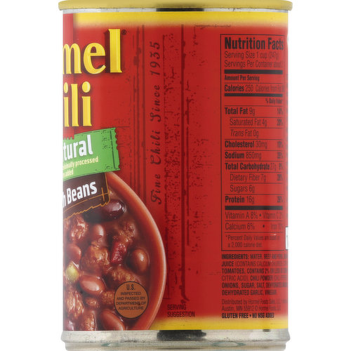 Hormel Chili, with Beans