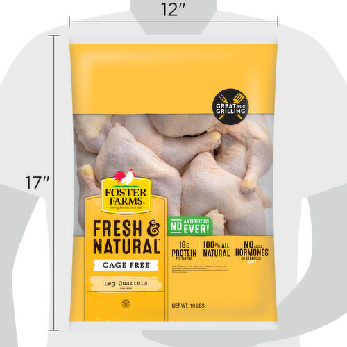 Foster Farms Chicken, Leg Quarters, Fresh & Natural
