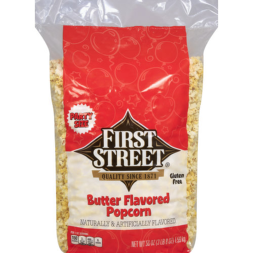 First Street Popcorn, Butter Flavored, Party Size