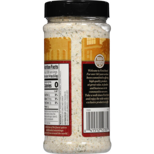 First Street Garlic Salt, Traditional, No MSG