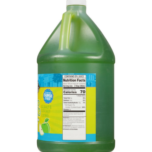 First Street Snow Cone Syrup, Sour Apple