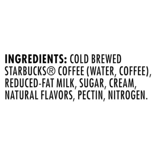 Starbucks Nitro Cold Brew Premium Vanilla Sweet Cream Coffee Drink