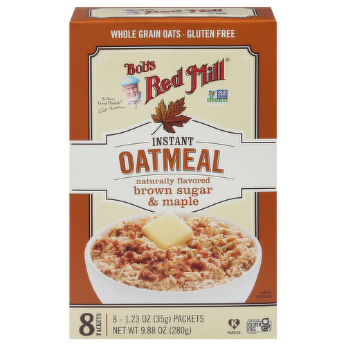 Bob's Red Mill Oatmeal, Instant, Brown Sugar & Maple