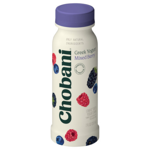 Chobani Yogurt Drink, Lowfat, Greek, Mixed Berry