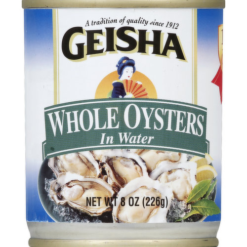 Geisha Oysters, in Water, Whole