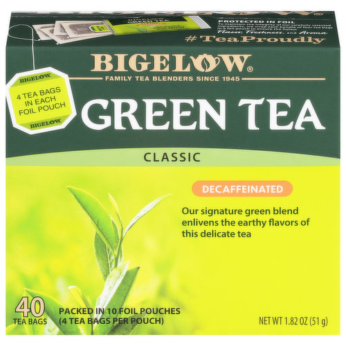 Bigelow Green Tea, Classic, Tea Bags