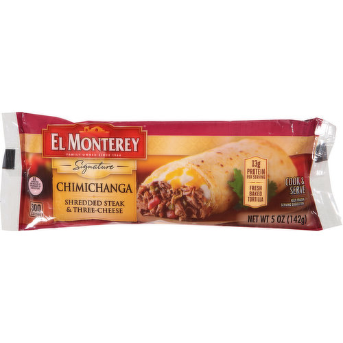 El Monterey Chimichanga, Shredded Steak & Three-Cheese