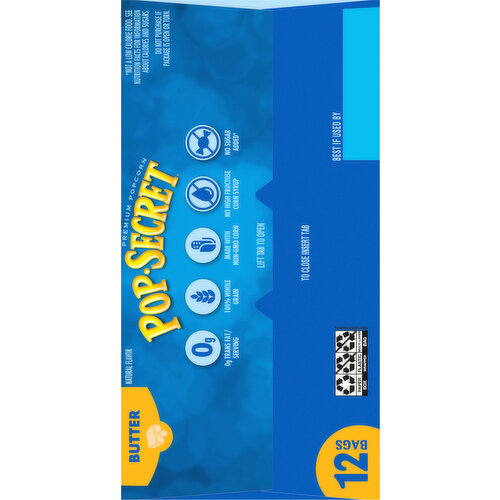Pop-Secret Popcorn, Premium, Butter, Family Size, 12 Pack