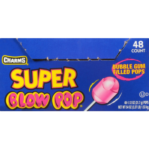 Charms Blow Pop, Assorted Flavors, Super