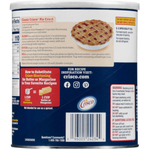 Crisco All-Vegetable Shortening