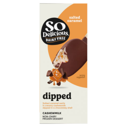 So Delicious Dairy Free Non-Dairy Cashewmilk Dipped Salted Caramel Frozen Dessert