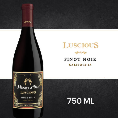 Menage a Trois Luscious Pinot Noir California Red Wine
