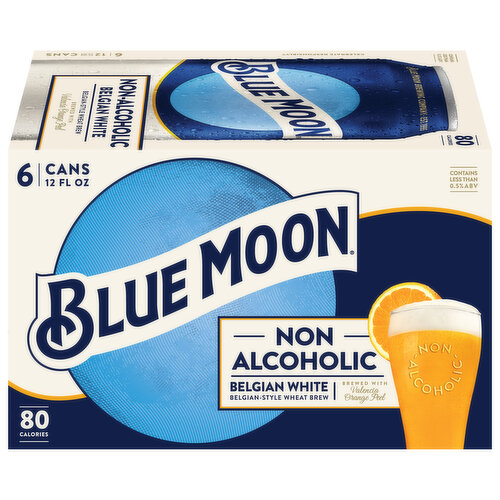 Blue Moon Beer, Non-Alcoholic, Belgium White