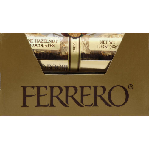 Ferrero Rocher Fine Hazelnut Chocolate, 12 × 38 g