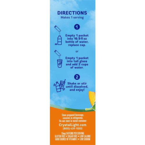 Crystal Light On-The-Go Sugar Free Peach Mango Green Tea Powdered Drink Mix