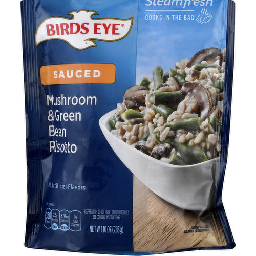 Birds Eye Mushroom & Green Bean Risotto, Sauced