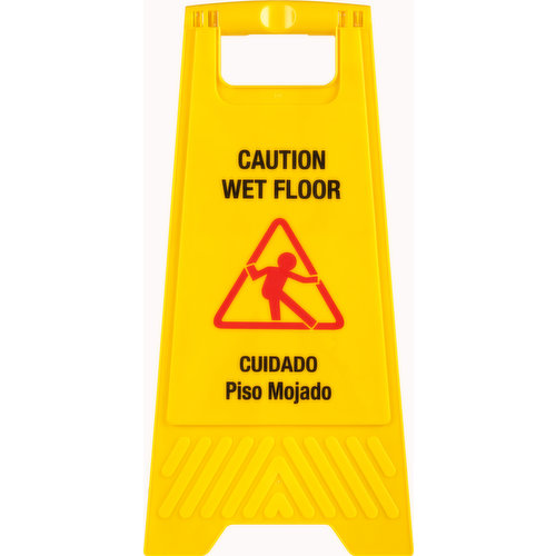 First Street Sign Board, Wet Floor