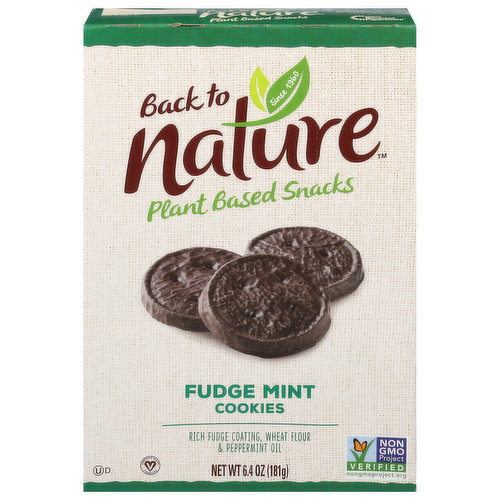 Back to Nature Cookies, Fudge Mint, Plant Based