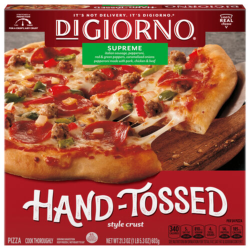 DiGiorno Pizza, Hand-Tossed Style Crust, Supreme