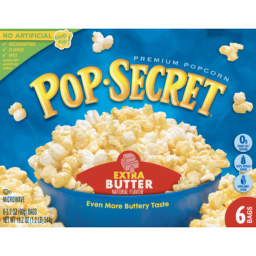 POP SECRET Premium Popcorn, Extra Butter