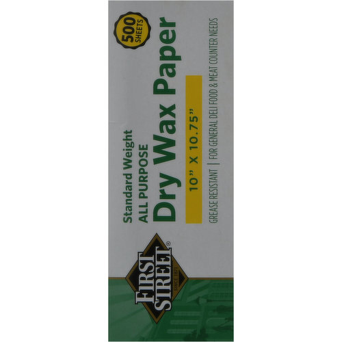 First Street Dry Wax Paper, All Purpose, Standard Weight