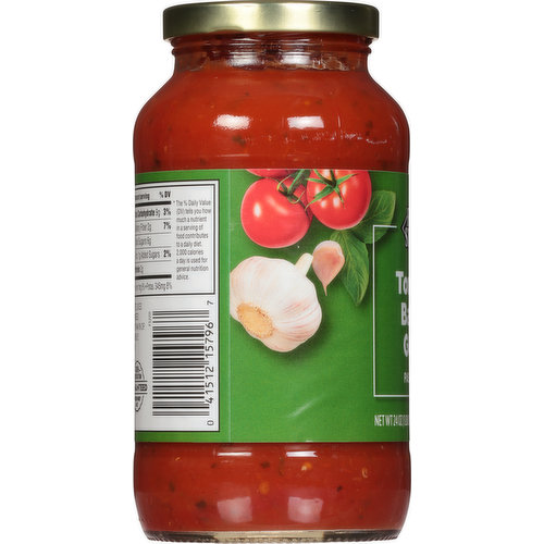 First Street Pasta Sauce, Tomato, Basil & Garlic