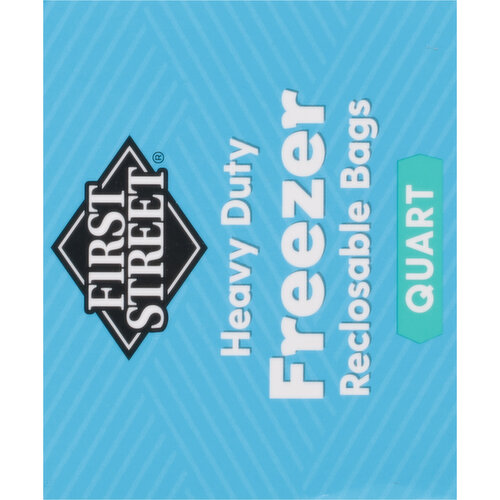 First Street Quart Heavy Duty Freezer Reclosable Bags