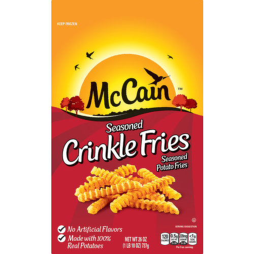 McCain Potato Fries, Crinkle, Seasoned