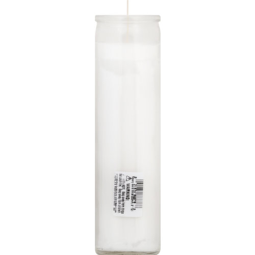 Continental Candle, Rosary Solid White, 8 Inch Tall