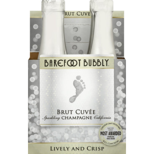 Barefoot Bubbly Champagne, Sparkling, Brut Cuvee, California