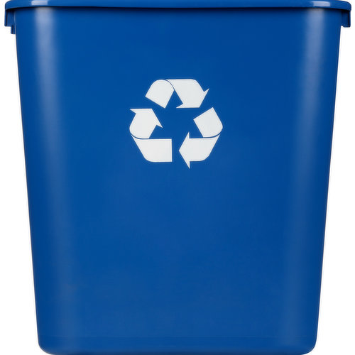 First Street Waste Basket, 28 Quart, Blue