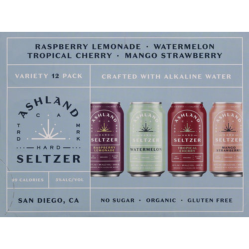 Ashland Hard Seltzer Hard Seltzer, Variety 12 Pack