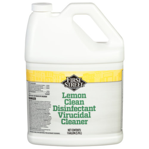 First Street Virucidal Cleaner, Lemon Clean, Disinfectant