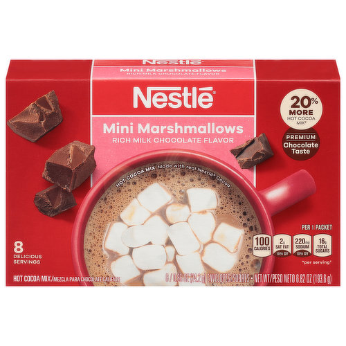 Nestle Hot Cocoa Mix, Rich Milk Chocolate Flavor, Mini Marshmallows