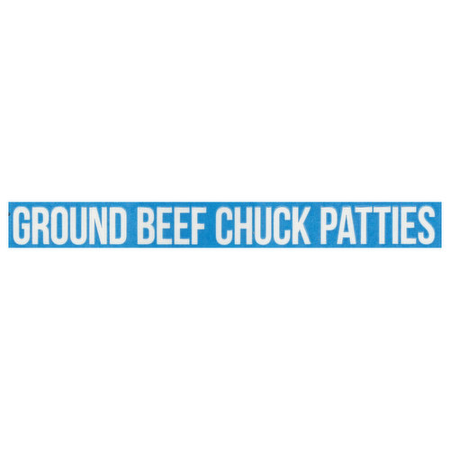 First Street Beef Chuck Patties, Ground, 80%/20%, 100% Pure