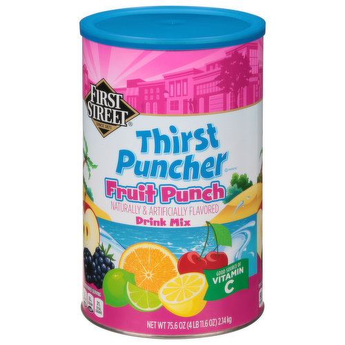 First Street Drink Mix, Fruit Punch, Thirst Puncher