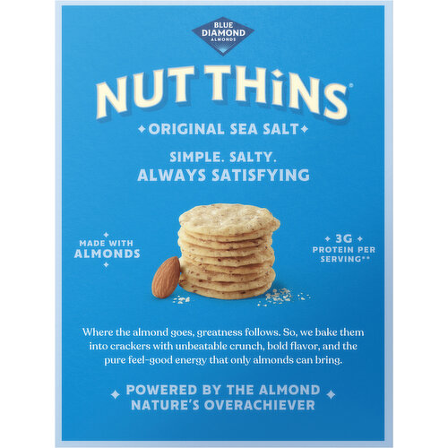 Blue Diamond Original Sea Salt Rice Cracker Snacks with Almonds