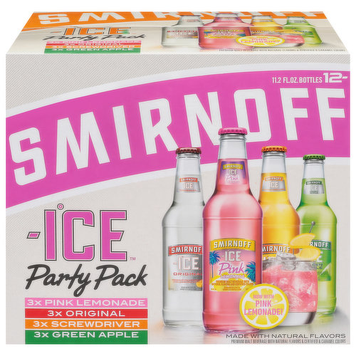 Smirnoff Ice Malt Beverage, Premium, Party Pack