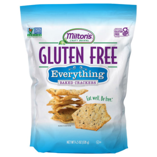 Milton's Baked Crackers, Gluten Free, Everything