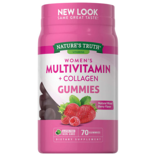 Nature's Truth Multivitamin + Collagen, Women's, Gummies, Natural Mixed Berry Flavor