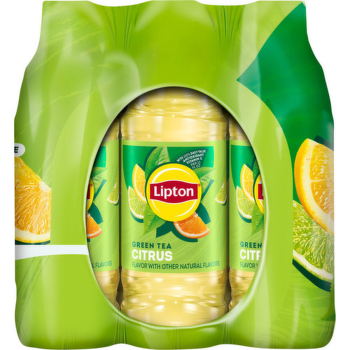 Lipton Green Tea, Citrus, 12 Bottles