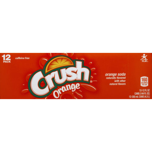 Crush Soda, Orange, 12 Pack