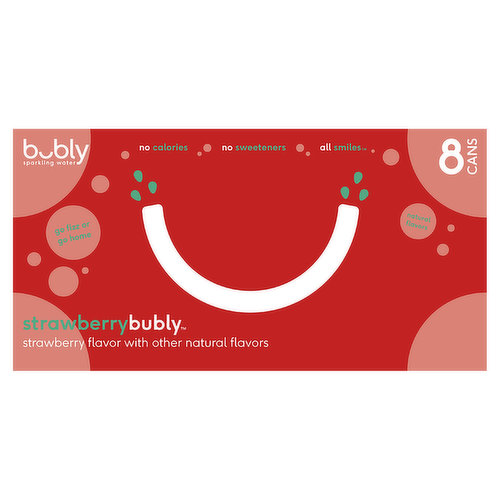 Bubly Sparkling Water, Strawberry