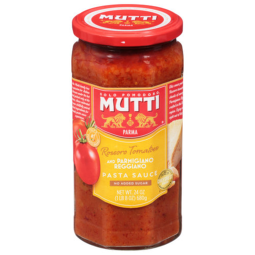 Mutti Pasta Sauce, No Added Sugar, Rossoro Tomatoes and Parmigiano Reggiano  - Smart & Final