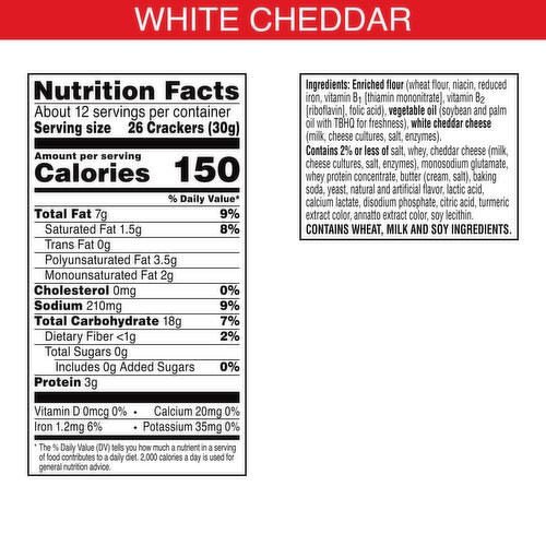 Cheez-It Cheese Crackers, White Cheddar