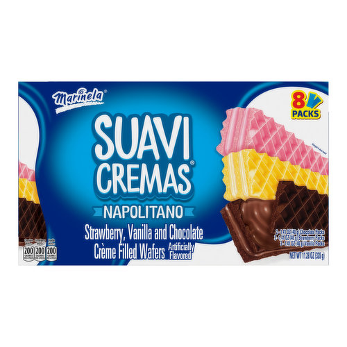 Marinela Marinela Suavicremas Napolitano Crème Filled Wafer Cookies, 8 count, 11.28 oz